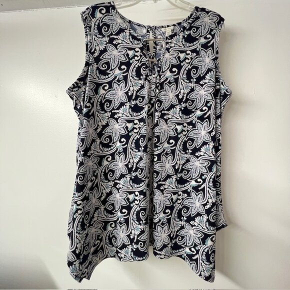 CATO Est. 1946 Womens Sleeveless Tunic Asymmetrical Hem Size 18/20W - Picture 1 of 8